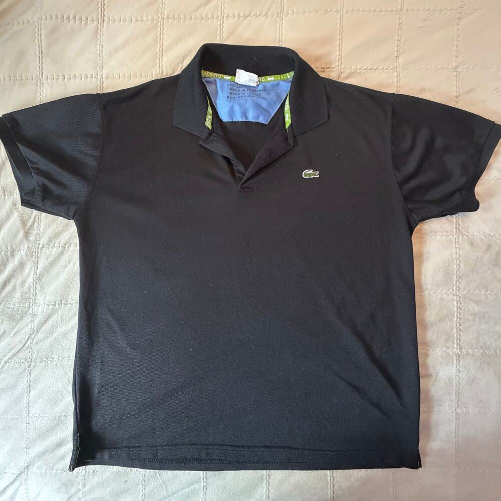Lacoste Made in France Black Polo Shirt Men’s Large L